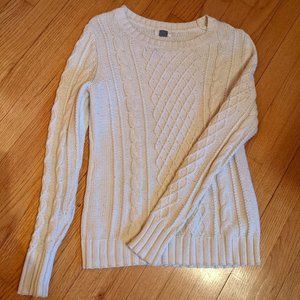 Cream cable knit sweater